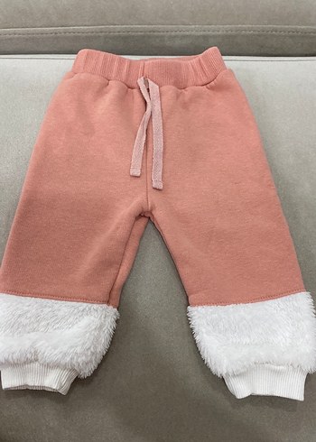 Civil 6-9 ay Peluş Detaylı Pembe Kız Çocuk Eşofman Altı