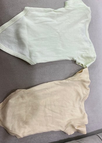 Diğer 0-3 ay %100 pamuk Bebek Kız Kolsuz Beyaz Çıtçıtlı Body 2 Li