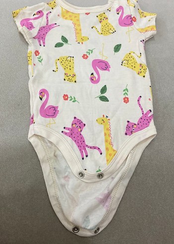 LCW 1-3 ay Renkli Desenli Kız Bebek Kısa Kollu Body