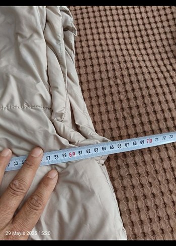 m Beden ten rengi Renk Bej Mini Kadın Ceket Düğmeli Street Wear
