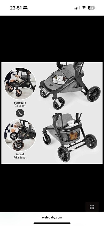 0 - 13 kg Beden Elele Allroad 3 - Çift Yönlü Bebek Arabası 0-25kg