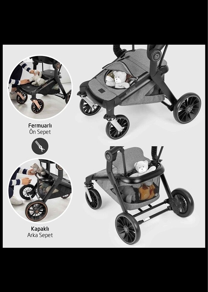 Elele Allroad 3 - Çift Yönlü Bebek Arabası 0-25kg - Görsel 3