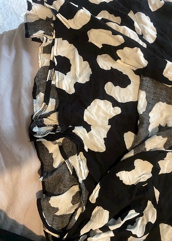 Siyah Beyaz Zebra Desenli Mini  şort etek - Görsel 2