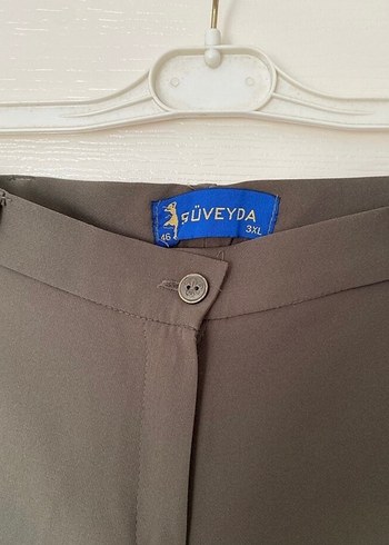 46 Beden Kemerli Kahverengi Kadın Kumaş Pantolon