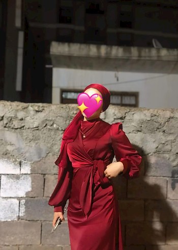 Abiye Bordo Uzun Drapeli Kadın Elbise