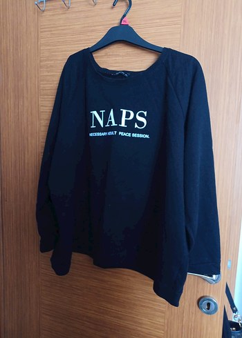 universal Beden siyah Renk Siyah Kadın NAPS Baskılı Sweatshirt