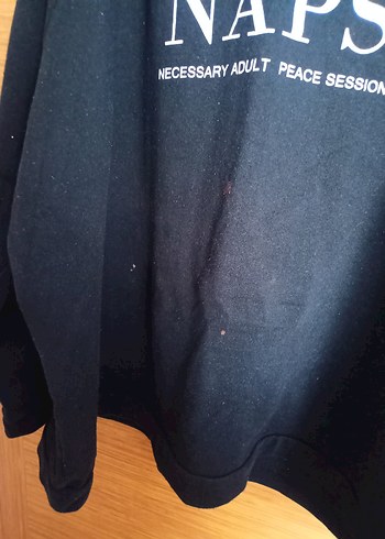 Siyah Kadın NAPS Baskılı Sweatshirt