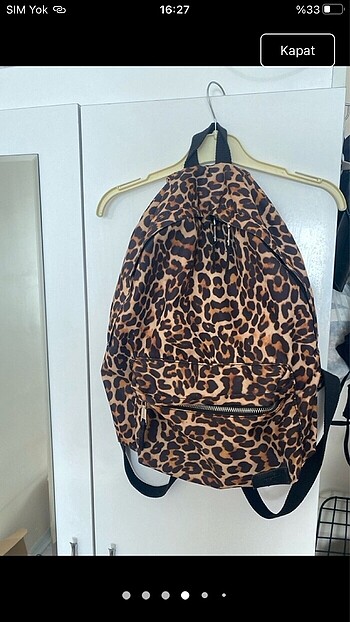 Beden çeşitli Renk Pull and bear leopar sırt çantası