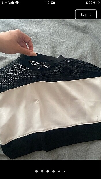 m Beden beyaz Renk File detaylı sweatshirt