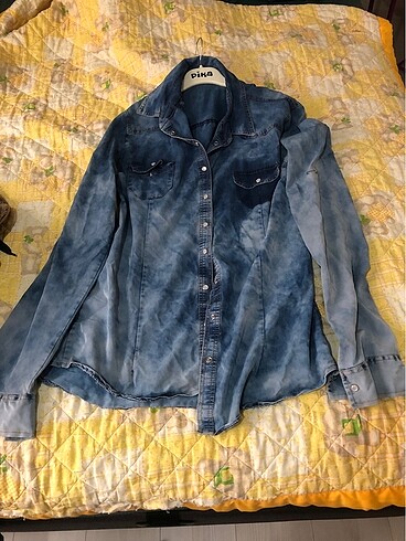 xl Beden Yumuşak kumaş jean gömlek