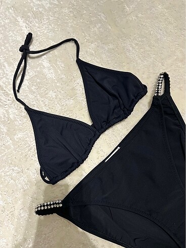 Diğer Üçgen Bikini Takımı (Taş Detaylı) - Sıfır Ürün
