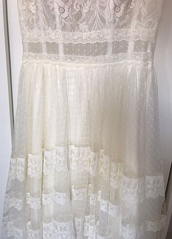 Vintage, zarif gelinlik - 36 beden - Görsel 8