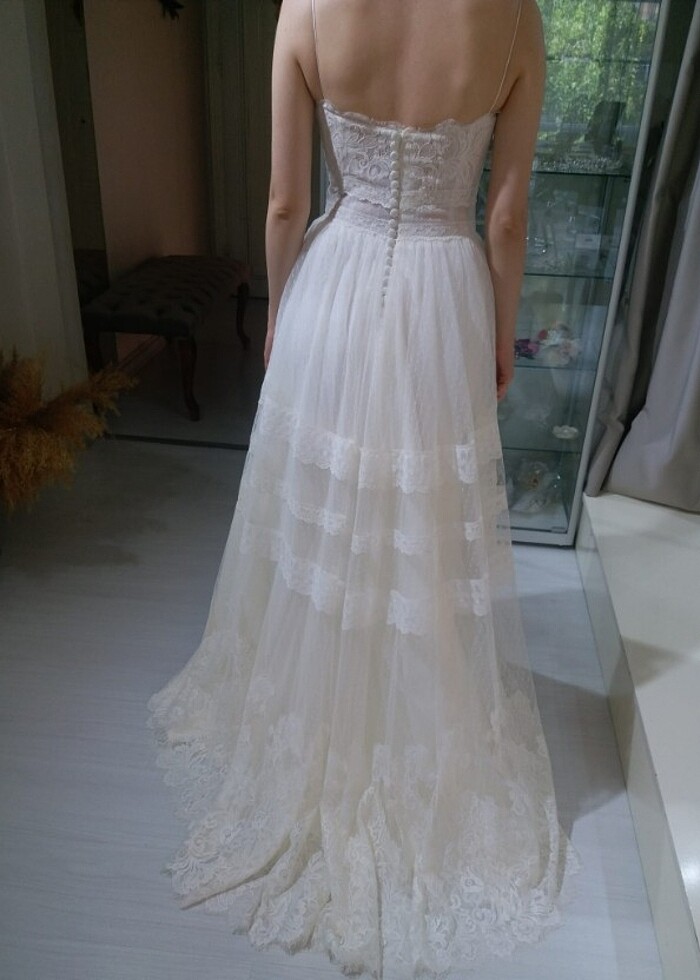 Vintage, zarif gelinlik - 36 beden - Görsel 2