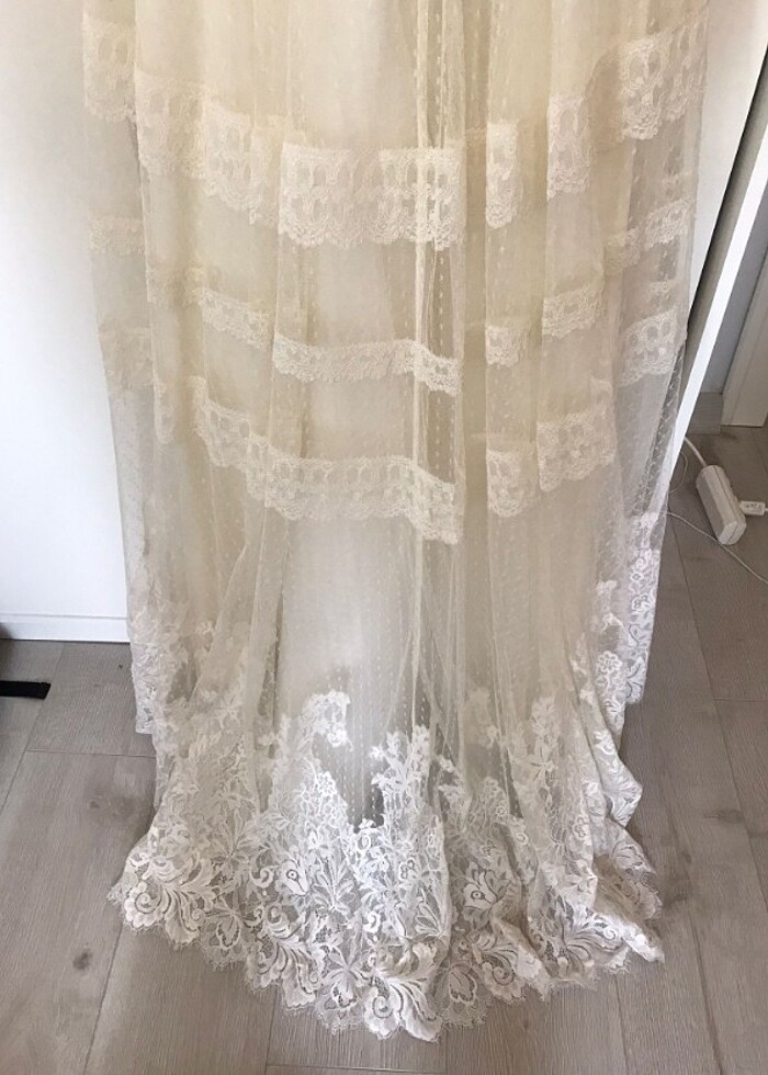 Vintage, zarif gelinlik - 36 beden - Görsel 4