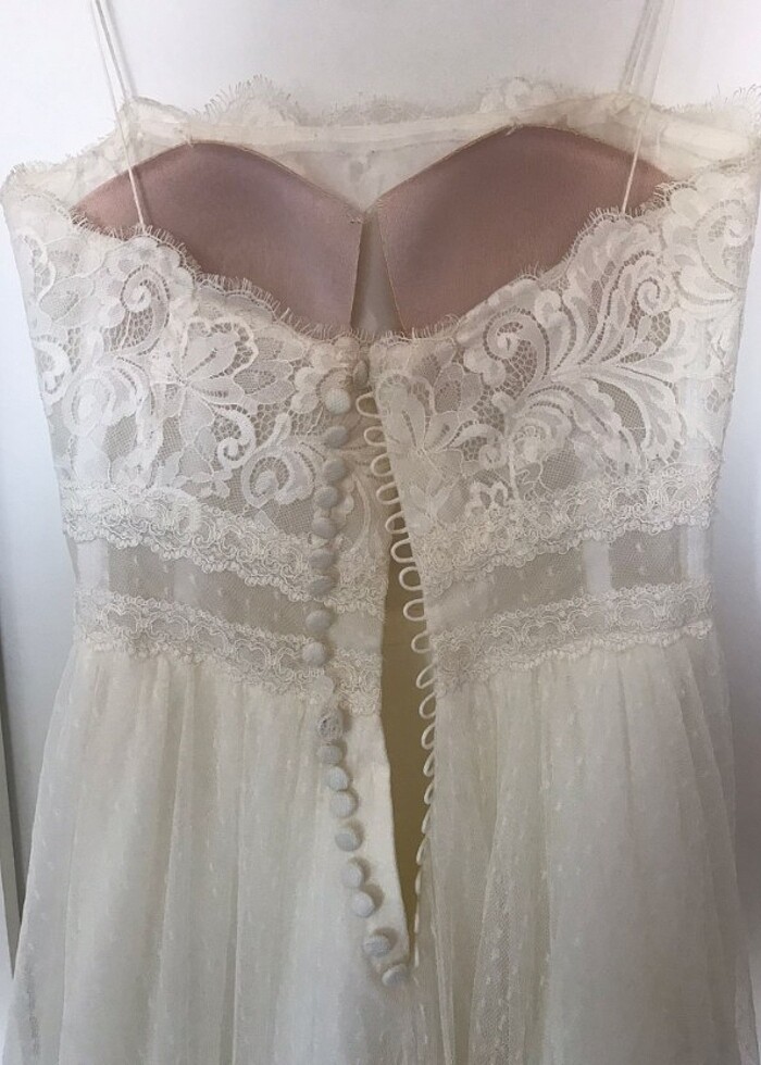 Vintage, zarif gelinlik - 36 beden - Görsel 5