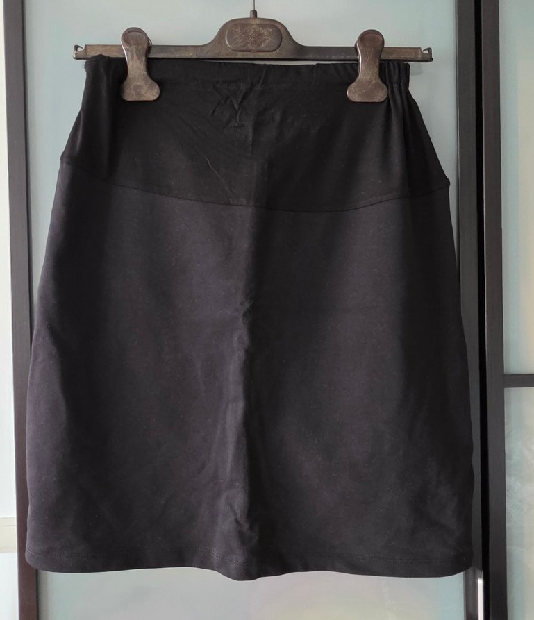 Siyah Midi Hamile Etek - Görsel 3