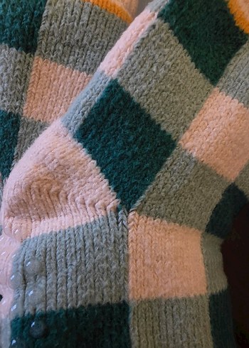 Erkek Çocuk Kareli Yeşil Çorap - Görsel 2