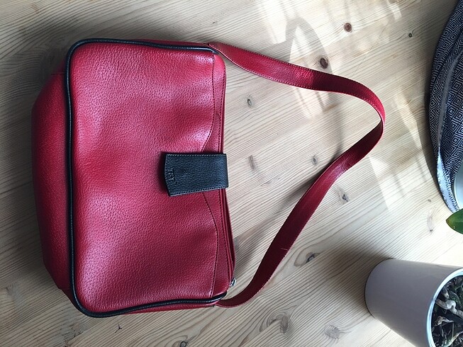 Diğer Kırmızı deri kol çantası