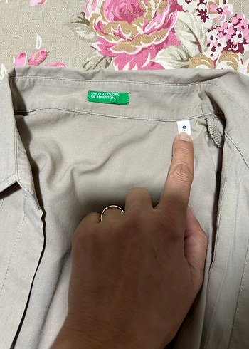 Benetton Benetton Bej Kadın Gömlek S Beden Pamuk
