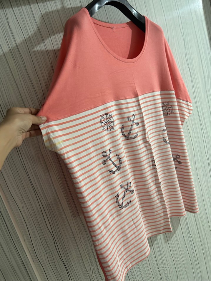 Marine Kısa Kollu Bluz 3XL - Görsel 2