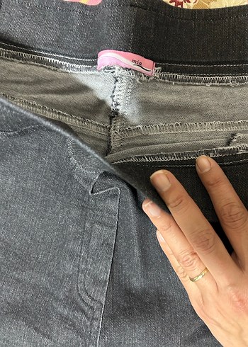 Kadın Füme Elastik 50 Beden Denim Pantolon - Görsel 2