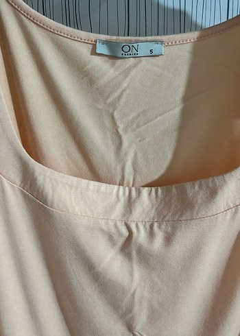 Somon Kare Yaka Kadın Kolsuz Bluz 5 Beden - Görsel 2