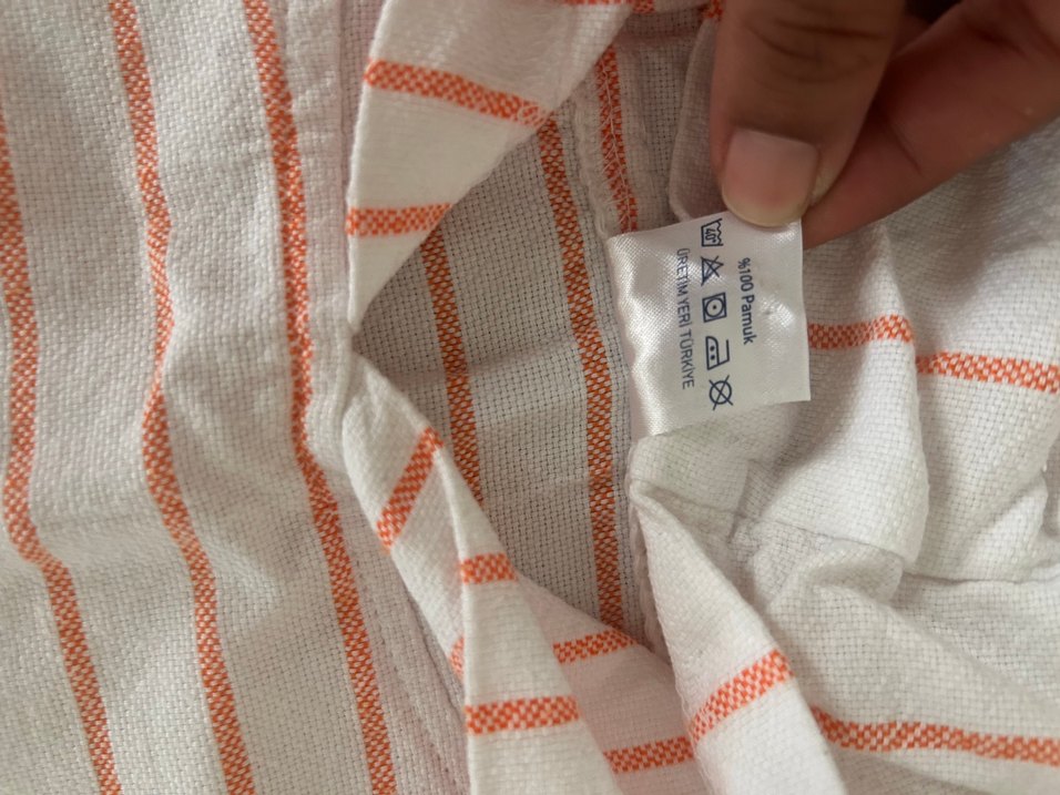 English home Beyaz Çizgili Çocuk Bornozu - Görsel 3