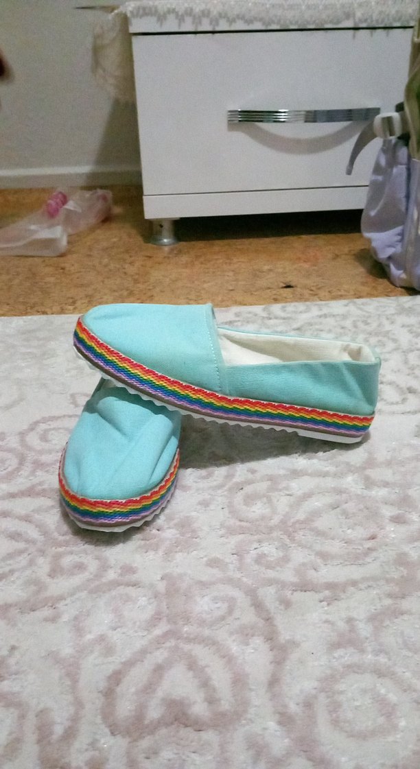 Mint Yeşili Kanvas Babet — görsel 2/4
