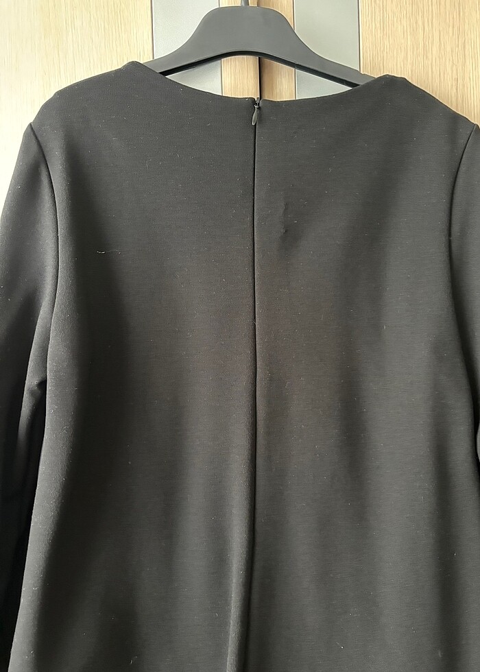 Deri detaylı elbise - Görsel 5