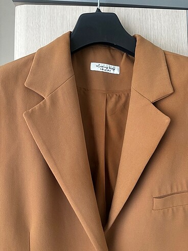 Love My Body Camel blazer ceket