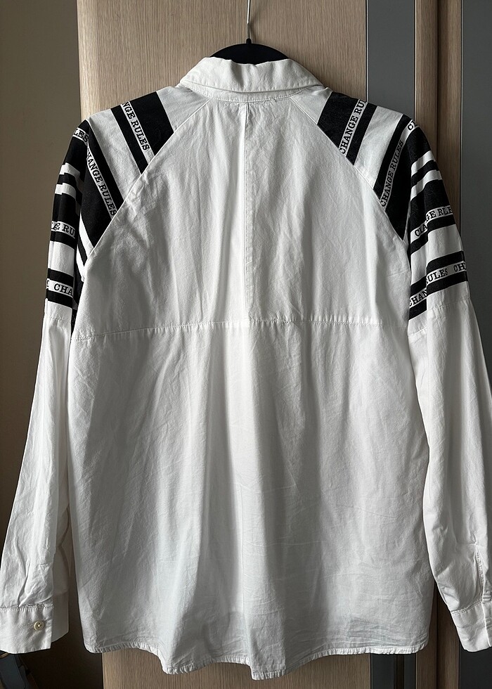 Beyaz pamuklu gömlek - Görsel 4