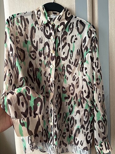 Love My Body Leopar desenli gömlek