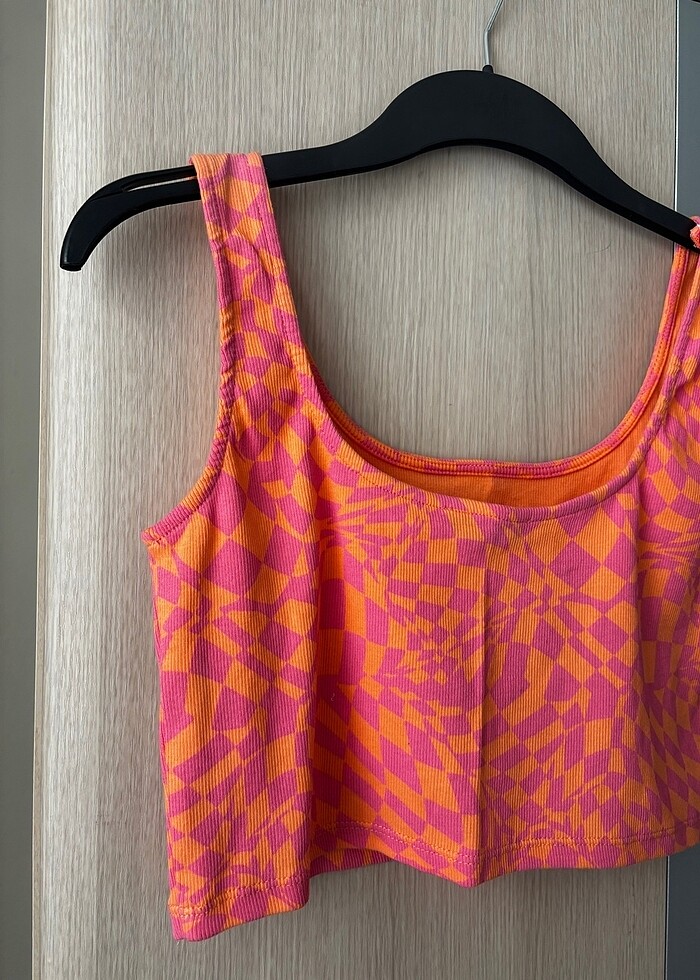 Renkli pull&bear crop - Görsel 3