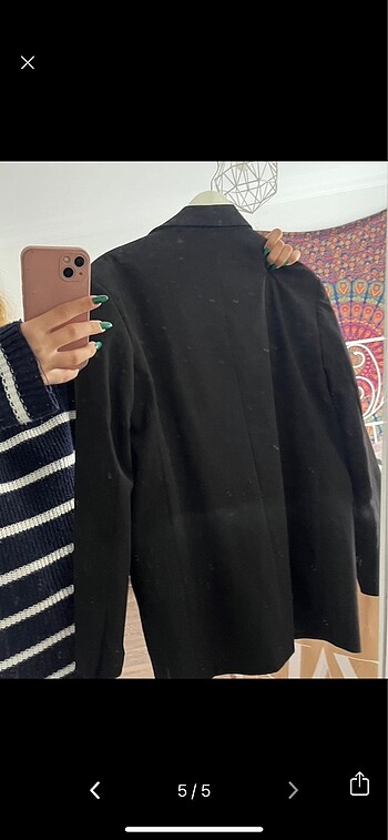 m Beden gri Renk bershka oversize blazerlar