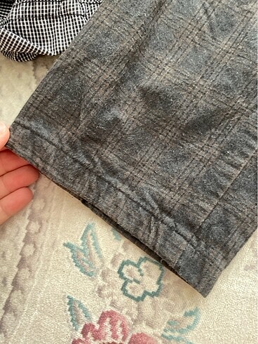 erkek pantolon ekoseli keten - Görsel 9