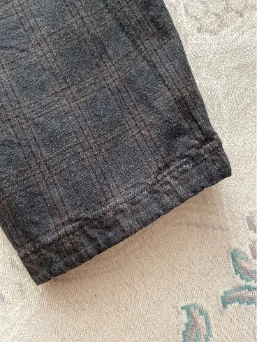 erkek pantolon ekoseli keten - Görsel 10