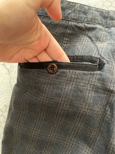 erkek pantolon ekoseli keten - Görsel 14