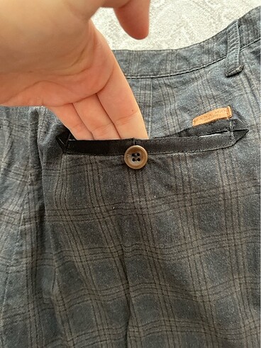 erkek pantolon ekoseli keten - Görsel 15