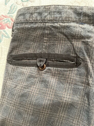 erkek pantolon ekoseli keten - Görsel 12