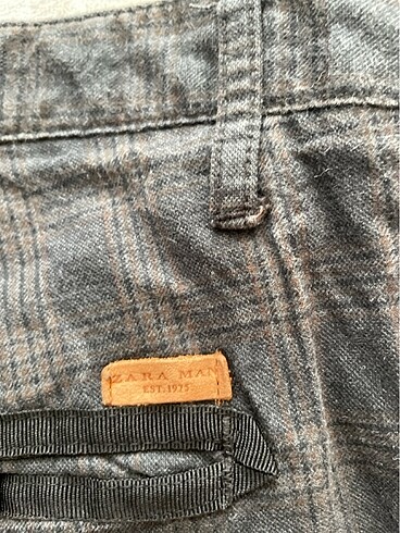 erkek pantolon ekoseli keten - Görsel 13