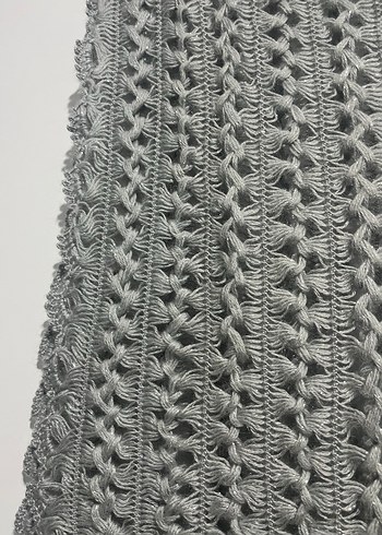 Gri Örgü Kadın Şal - Görsel 5