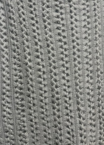 Gri Örgü Kadın Şal - Görsel 4