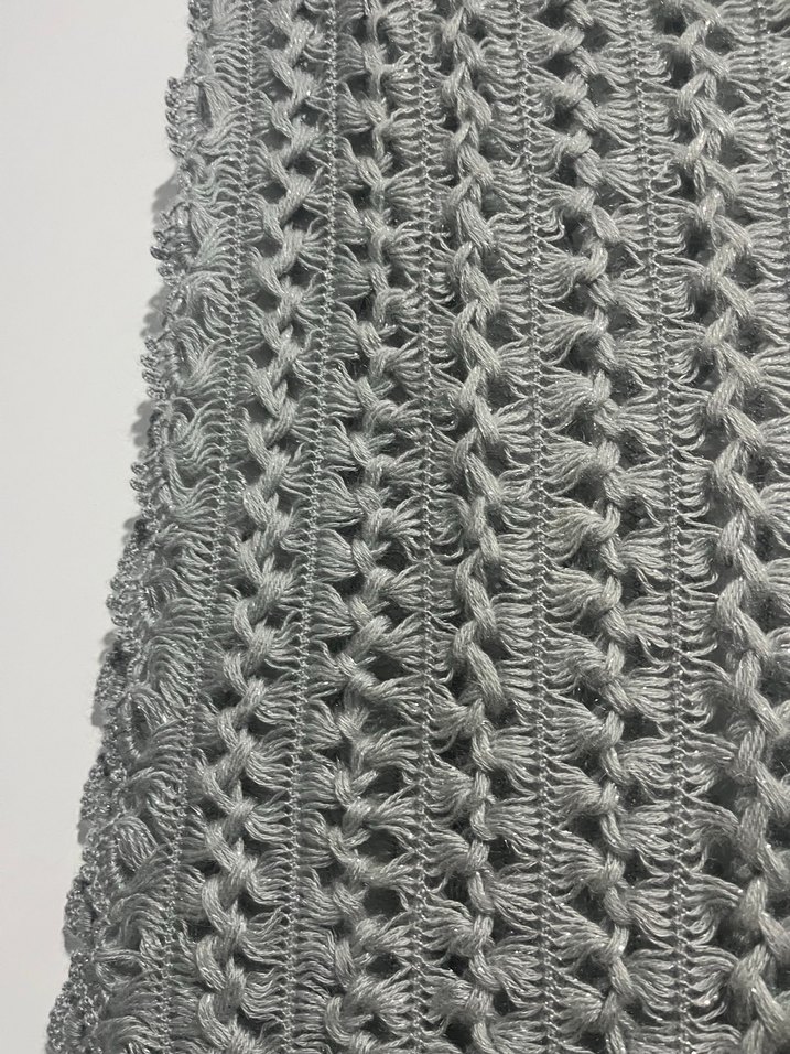 Gri Örgü Kadın Şal - Görsel 5