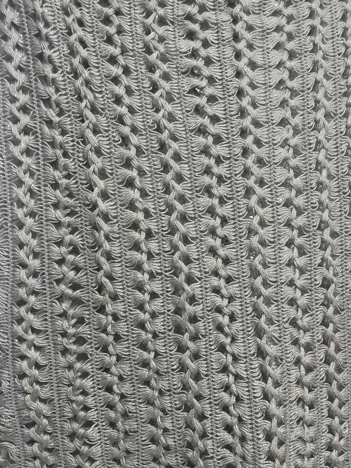 Gri Örgü Kadın Şal - Görsel 4