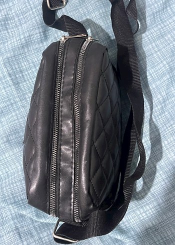 Siyah Kapitone Deri Kadın Çanta - Görsel 2