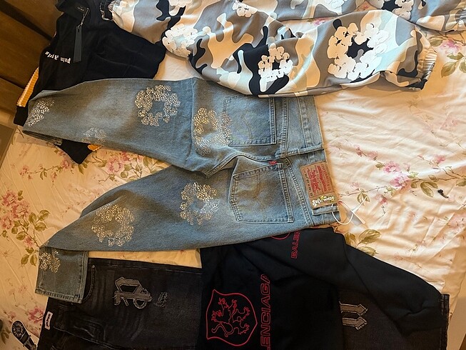 Balenciaga Denim Tears Rhinestone Jeans