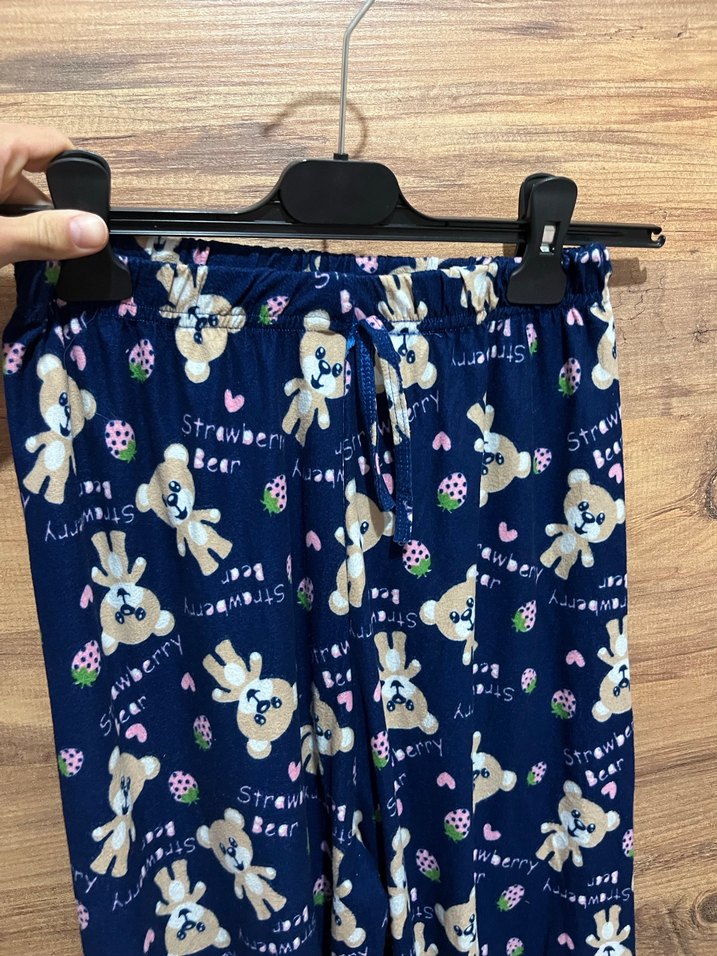 Rahat Desenli Mavi Kadın Pijama Altı - Görsel 2