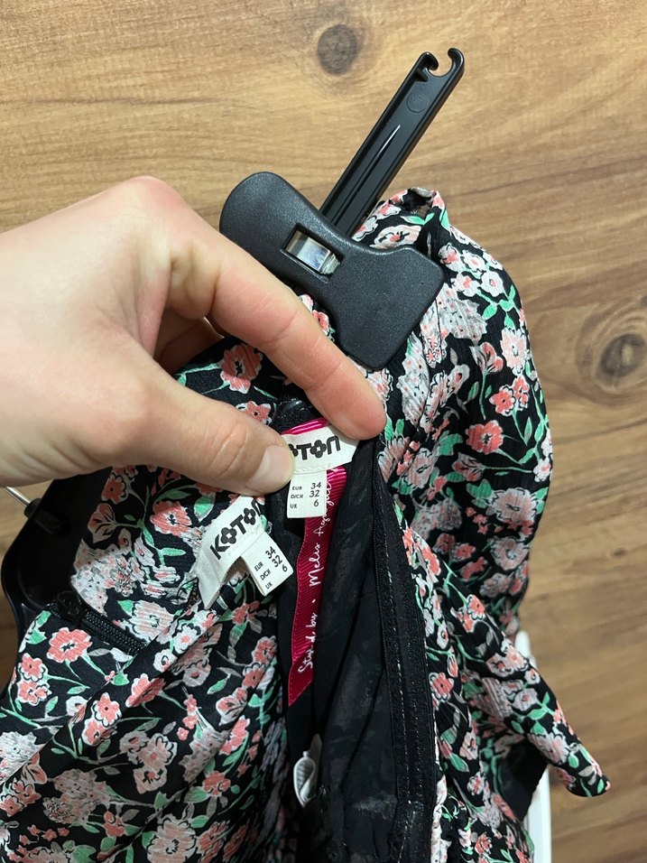 Çiçek Desenli Mini Straplez Tulum - Görsel 4