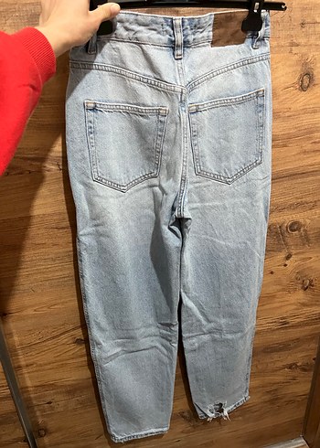 Mavi Kadın Bol Kesim Midi Boy Kot Pantolon - Görsel 4