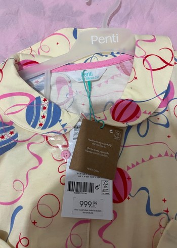 Renkli Baskılı Hamile ve Emzirme Pijama Takımı - Görsel 2